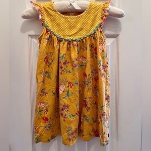 Matilda Jane EUC size 6 golden/mustard yellow sleeveless tunic